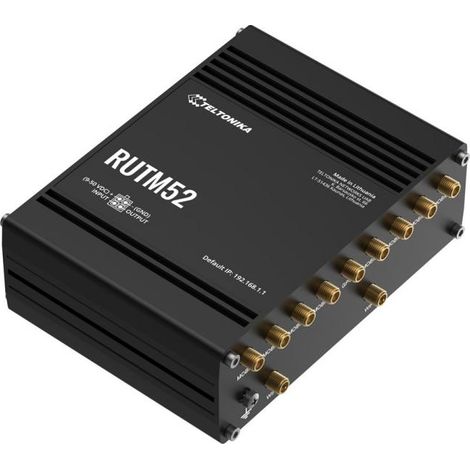 Teltonika RUTM5210B000 router inalámbrico Gigabit Ethernet Doble banda (2,4 GHz / 5 GHz) 5G Negro (1/3)