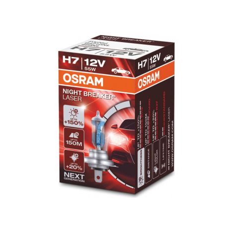 Bombilla Osram H4 12V 60/55W P43t Night Breaker® láser (+150%) 1 unidad (1/3)