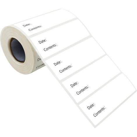 CCYKXA 500 Lebensmitteletiketten für Kühlschrank/Gefrierschrank, wasser- und ölbeständig, Rolle mit Perforation, ablösbarer Klebstoff
