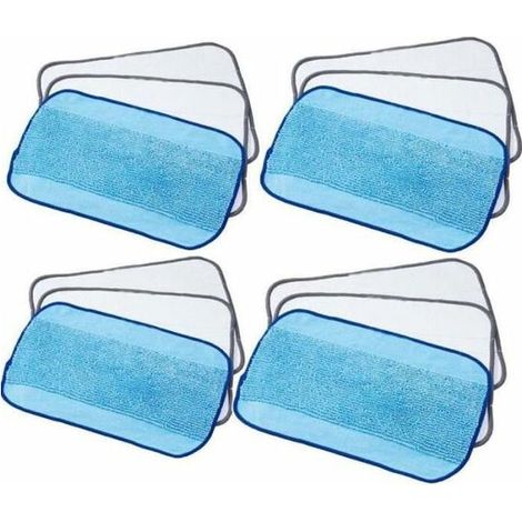 Chiffon Microfibre - Pour Robot Balai Braava - Compatible Modèles 380t 320 4200 5200 - Réutilisable Lavable Machine - Lot de 12