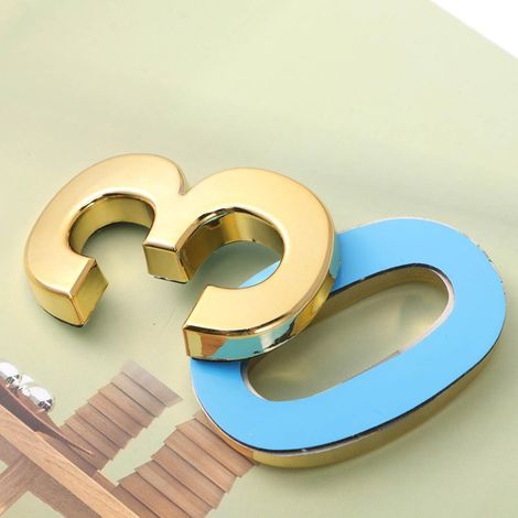 Lot de 10 Numéros de Porte D'entrée Modernes en Abs, Facile à Installer Lire, Design Épuré et Finition Brillante pour Usage Intérieur (1/5)