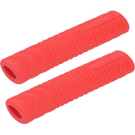 Manchon de Frein en Silicone Antidérapant pour Vélos Adultes, Protection de Poignée Universelle (Rouge) (1/5)