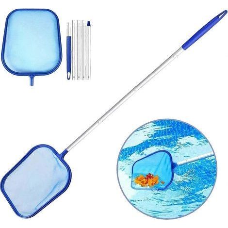 Épuisette de piscine Cnxus 1,6 m avec manche détachable, épuisette de fond à mailles fines pour nettoyage piscine, bassin, spa et aquarium (1/5)