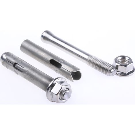 Kit de fixations RS PRO, en Acier Inoxydable, 12mm x 75mm ( Prix pour Paquet de 10 )