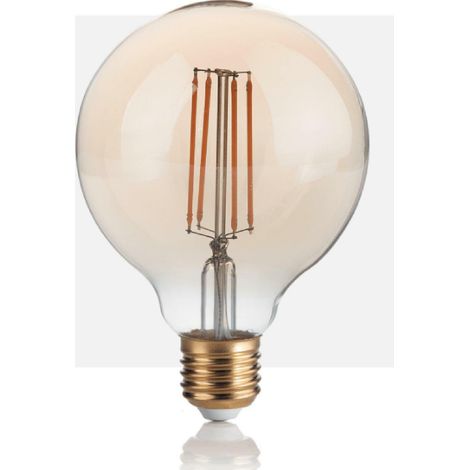 10 Lampadine Led Globo Small D95 E27 4 Watt 2200 K 300 Lm Vintage Ambra (1/2)