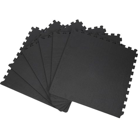 6Pièces Tapis d'exercice avec Dalles Emboîtables en Mousse EVA Tapis de Gym Sport Yoga 63cm x 63cm (1/5)