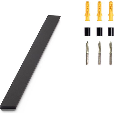 Placa de número de puerta moderna de acero inoxidable cepillado – 152 mm (6 pulgadas) de alto, acero inoxidable negro macizo (símbolo /). (1/5)