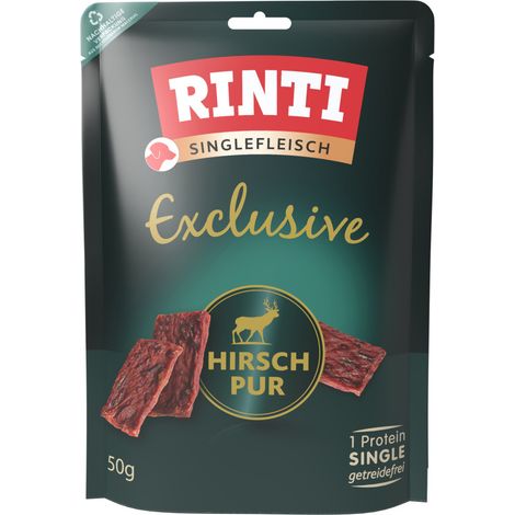 Rinti Hundesnack Singlefleisch Hirsch pur 50 g Hundeleckerlis