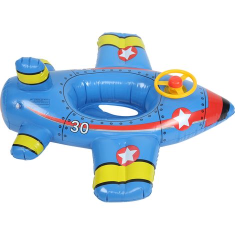 Anneau De Natation Gonflable Avion - PVC - Pour Enfants À Partir De 3 Ans - 1 Pièce (1/5)