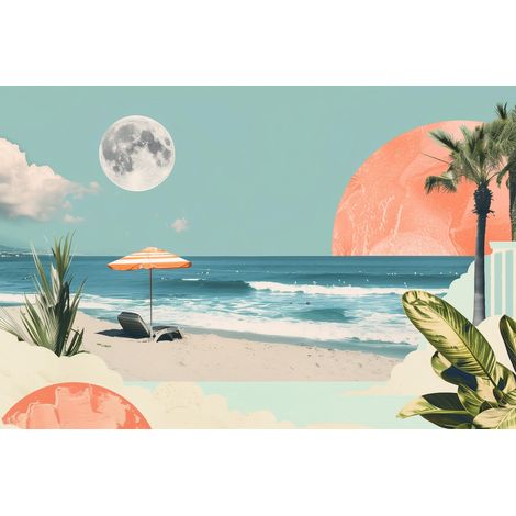 Tableau sur toile escapade côtière 30x45 cm - Impression sur Toile Murale Décorative - Image imprimée en HD sur Toile - Toile sur Châssis en Bois FSC - Fabriqué en France (1/5)