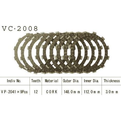 Kit Disques d'Embrayage Garnis Tdm 850 1996/2001 (1/2)