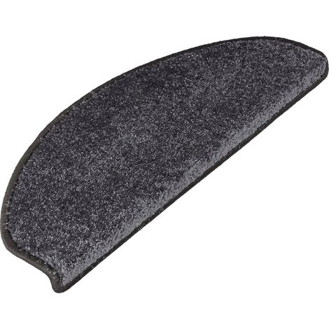Tapis d'escalier Sundae Gris anthracite 23,5 x 65 cm Demi-circulaire