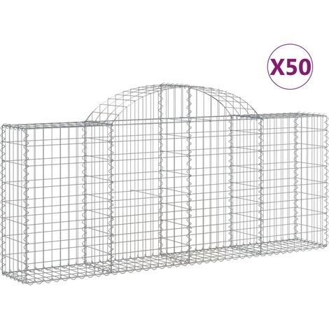 Maison Exclusive - Gabionen mit Hochbogen 50 Stk. 200x30x80/100cm