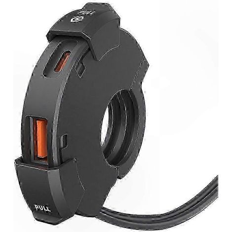 Chargeur USB universel étanche 48 W à charge rapide pour guidon de moto, double port QC3.0 et USB-C PD 30 W, compatible avec les téléphones portables, appareils photo, GPS et autres appareils. (1/5)