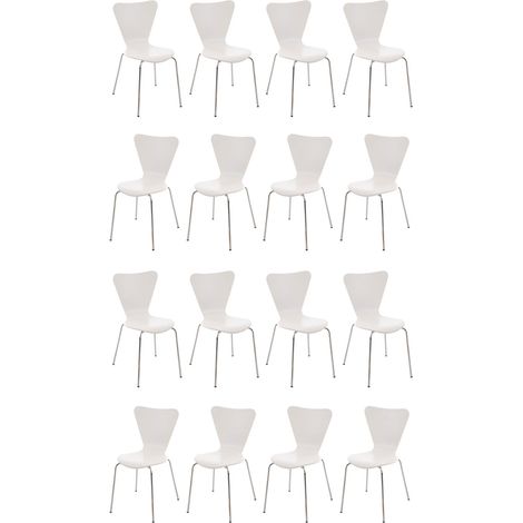 Set 16 Sedie Impilabili Calisto bianco