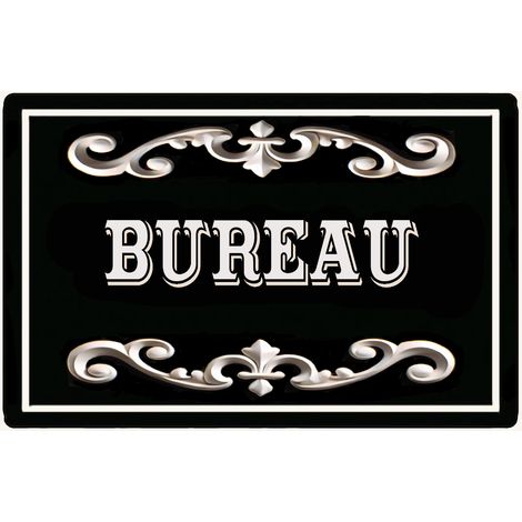 Plaque de porte en métal bureau