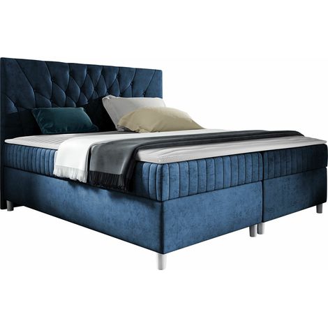 Lit boxspring Civitas, Manila 26, Double, Continental, 180x200, Tissu, Disponible, 185x212x120cm (1/5)