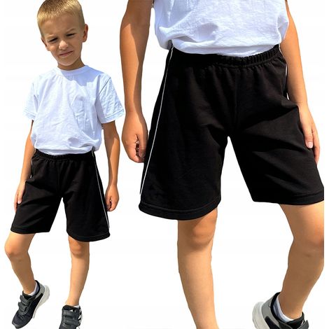 Short de sport garçon, gymnastique, noir, PL 128 (1/4)