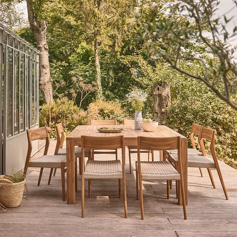 Salon de jardin en teck massif 8 places (1/5)