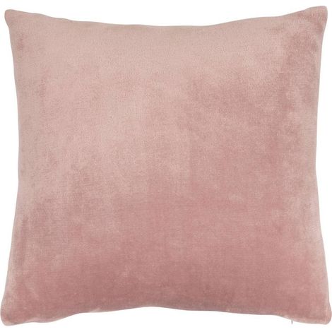 Coussin en Flanelle Uni "Ollis" 38x38cm Rose