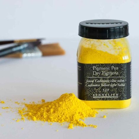 Pigment pour création de peinture - pot 120 g - Jaune de cadmium clair substitut