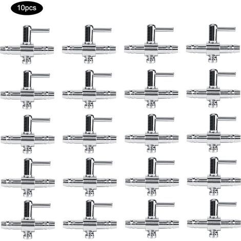 Set of 10 Stainless Steel Aquarium Oxygen Pumps with Airflow Control Valve and Aquarium Accessories (1/5)