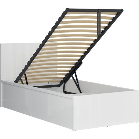 Cama canapé 90x200 con somier Edwin Blanco (1/4)