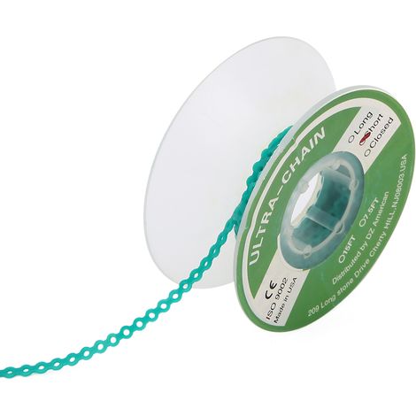 Chaînette élastique orthodontique colorée en caoutchouc vert clair (1/5)
