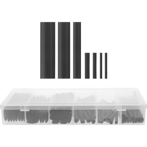 Gaine Thermorétractable Noire en Polyoléfine 127 Pièces Data Line et Câbles, Usage Intérieur et Projets Diy, Protège les Connexions et Prolonge Leur Durée (1/5)