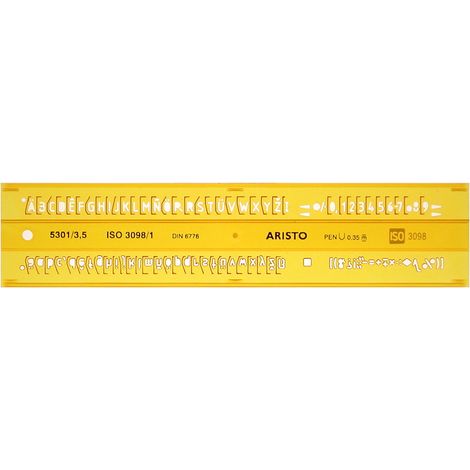 Aristo AR-5301/3 Lettersjabloon 3.5mm H-profiel Schriftvorm B Recht