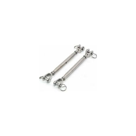 Confezione da 2 tenditori M6 in acciaio inox 304 con chiusura magnetica, tendicavo in acciaio inox, filettatura del tenditore con estremità saldate e chiuse, vite di bloccaggio in acciaio inox, tendit