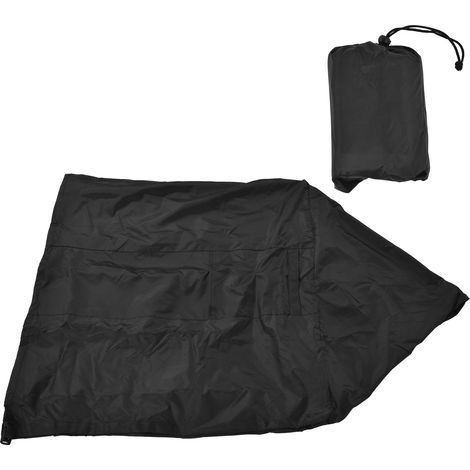 Housse de climatiseur extérieur imperméable et résistant aux intempéries pour unité 86x86x51 cm, noir, 420D, carré (1/5)