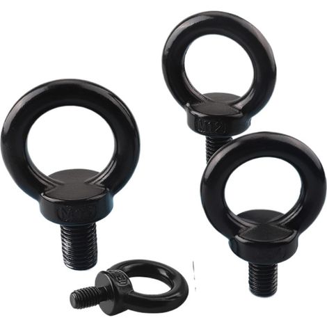 2 crochets à vis - inox - noir - pour suspension et plafond (1/5)