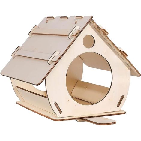 Bardusch - Nichoirs à oiseaux pour l'extérieur,nichoirs à oiseaux - Mangeoire à oiseaux en bois à suspendre bricolage,Mangeoire à oiseaux pour l'extérieur, mangeoire à oiseaux en bois suspendue, facil (1/4)