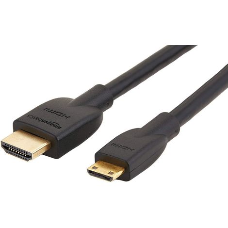 Câble mini HDMI (source) vers HDMI (écran) haute vitesse, 1.8 m, noir (1/5)