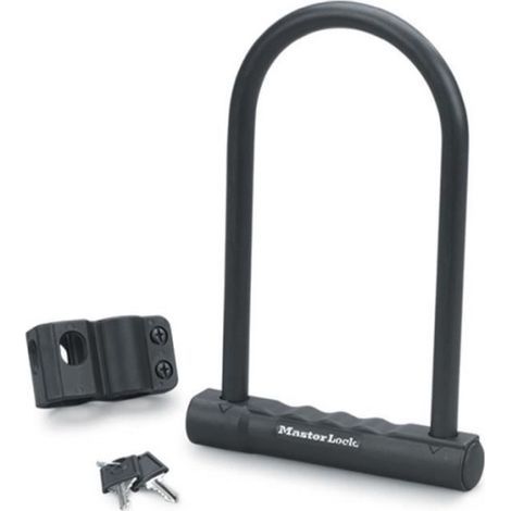 Antivol en U MASTER LOCK [Clé] [Fixation universelle pour vélo] 8170EURDPRO - Idéal pour vélos, vélos électriques, VTT et plus encore (1/5)