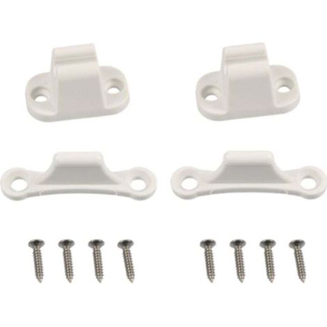 Bloc porte extérieur blanc 4 parties pour caravane et camping-car (1/4)