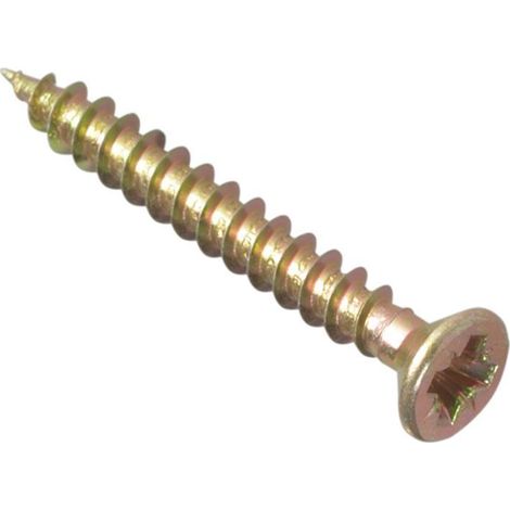 ForgeFix MPS3530Y Multi-Purpose Pozi Compatible Screw CSK ST ZYP 3.5 x 30mm Box 200 FORMPS3530Y
