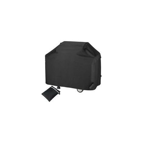 Funda para barbacoa de exterior, lona Oxford 210D resistente para protección de barbacoas de gas, funda impermeable para plancha, protección UV, resistente al viento y al polvo (145 x 61 x 117 cm, neg