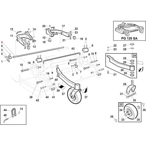 Árbol de levas tractor modelos GT PG ORIGINAL GIANNI FERRARI BFB 95220100003