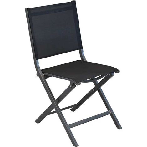 SEDIA PIEGHEVOLE ANTRACITE THEMA ARREDO GIARDINO ESTERNO CASA
