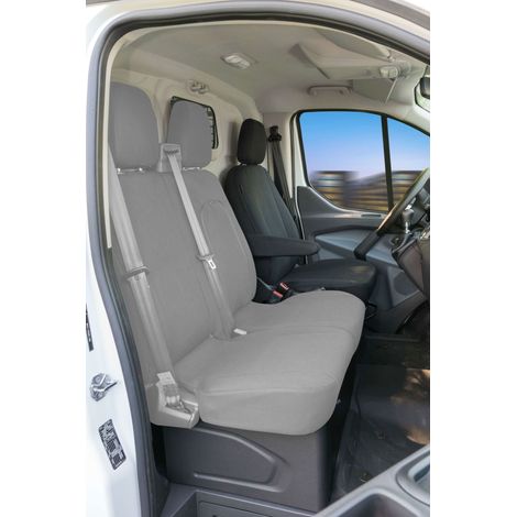 Passform Sitzbezug aus Stoff kompatibel mit Ford Transit, Einzelsitz mit Armlehne innen (1/5)