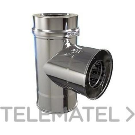 ROS te 90º sin tapa ø 80 d/pared 4021799 ros , Te 90º Sin Tapa 80 Doble Pared 4021799 de la marca Ros Chimney.