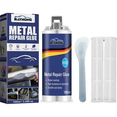 Metallkleber – Schweißkleber für Metallreparaturen, insbesondere von Gusseisen. Hochfester Klebstoff für industrielle Reparaturen, hitze- und kältebeständig. 100 g (1/5)