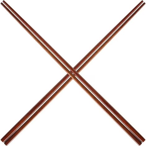 Baguettes de cuisine japonaises longues (2 paires), antidérapantes, en bois, pour fondue chinoise. (1/5)