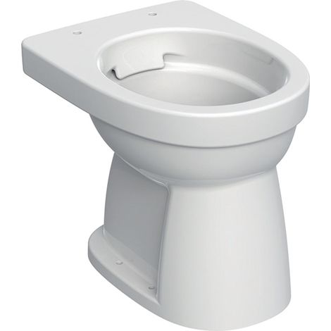 GE Renova WC suspendu avec chasse d'eau à commande verticale, sans rebord, Rimfree, blanc
