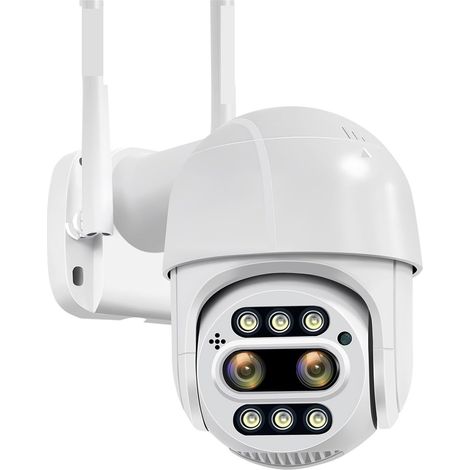 Caméra de sécurité à Domicile Caméra IP 8MP 4K PTZ Zoom 8X Double Objectif détection Humaine caméra de vidéosurveillance extérieure CCTV caméra de Surveillance vidéo(8MP,64G SD Card) (1/5)