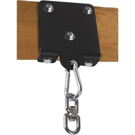 Gancho resistente para colgar saco de boxeo, con viga de madera giratoria de 360° para entrenamiento de boxeo, muay thai, yoga aéreo, columpios y hamacas. (1/5)
