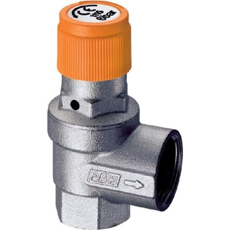 Valvola Di Sicurezza Ordinaria Per Impianti Solari "Solfar" Far 1/2"F X 3/4"F - 7,0 Bar (1/2)