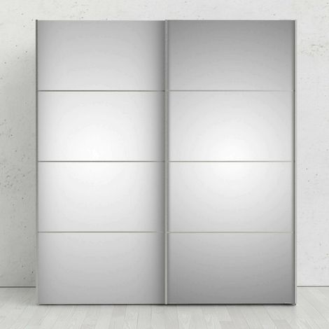 Dmora - Armario 2 puertas Bema, Muebles de dormitorio, Vestidor, Armario de ropa, 182x64 h202 cm, Blanco (1/5)